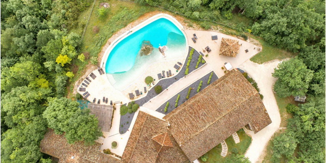 Hôtel Quercy vue aérienne